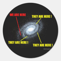 Lives in Galaxy Round Sticker