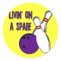 LIVIN' ON A SPARE ROUND STICKERS