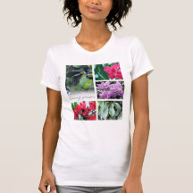 living green, leaves and flowers t shirt