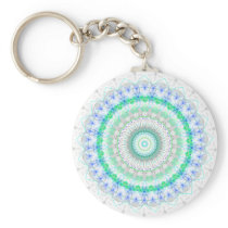 Living Green Mandala kaleidoscope keychain keychains