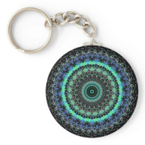 Living Green Mandala kaleidoscope keychain keychains