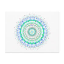Living Green Mandala kaleidoscope postcard postcards