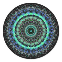 Living Green Mandala kaleidoscope stickers stickers