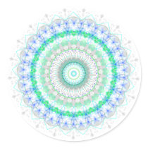 Living Green Mandala kaleidoscope stickers stickers