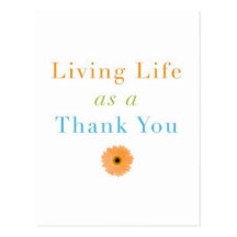 Living Life As a Thank You Note Cards Post Card