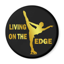 LIVING ON THE EDGE FRIDGE MAGNET