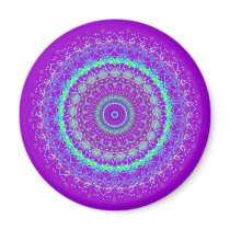 Living Purple Mandala kaleidoscope fridge magnet magnets