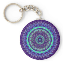 Living Purple Mandala kaleidoscope keychain keychains