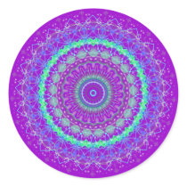 Living Purple Mandala kaleidoscope stickers stickers