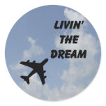 Living The Dream Round Sticker