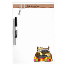 Living with Labradors Cartoon Dry Erase Whiteboard