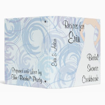 Livre de cuisine nuptiale de douche - bleu de Flor