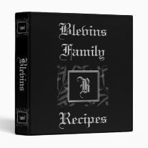 Livre de recette de monogramme de B