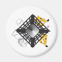 lixo no cesto fridge magnets