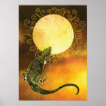 Lizard Holding the Sun Print