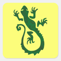 Lizard Square Sticker