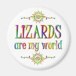 LIZARDS are my world Refrigerator Magnet