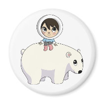 Lizzy and Frosting the Polar Bear Magnets