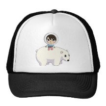 Lizzy and Frosting the Polar Bear Mesh Hat