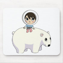 Lizzy and Frosting the Polar Bear Mouse Mat