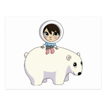 Lizzy and Frosting the Polar Bear Post Cards