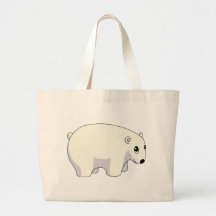 Lizzy and Frosting the Polar Bear Tote Bags