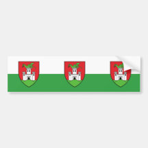 Ljubljana, Slovakia flag Bumper Sticker