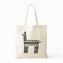 Llama-BW Tote Bag