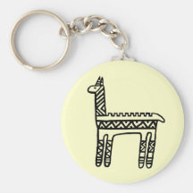 Llama-BW Key Chains