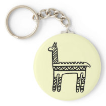 Llama-BW Key Chains