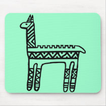 Llama-BW Mouse Pads