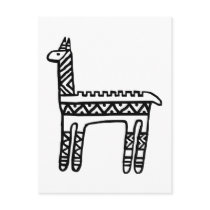 Llama-BW Post Card