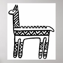 Llama-BW Print
