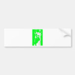 llama head in lime green bumper sticker