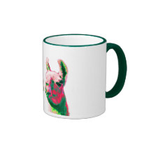 Llama Heads in a Bright Contemporary Graphic Coffee Mug
