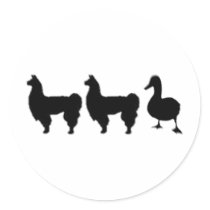 Llama Llama Duck Sticker