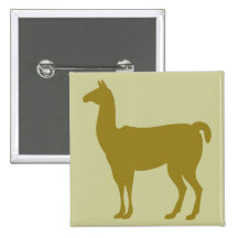 Llama Llamasn Farm Mammalia Art Animal Pinback Buttons