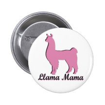 Llama Mama Pinback Buttons
