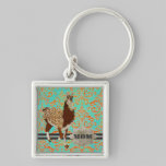 Llama Mom Damask Keychain keychains
