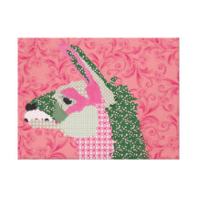 Llama Pink Canvas Canvas Prints
