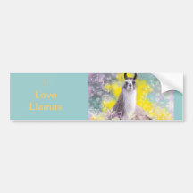 Llama Repose Fiberous Male Llama Montana Smoke Bumper Sticker