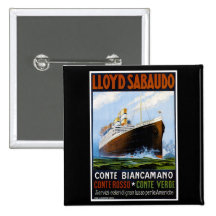 Lloyd Sabaudo Vintage Ocean Liner Advertisement Pins