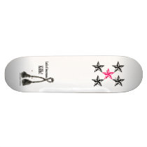 LOA-KillsFX, pink nd blk stars Skate Decks