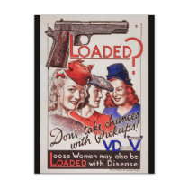 "Loaded with VD" vintage World War II STD  poster