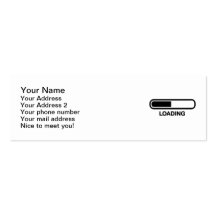 Loading bar business cards