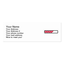 Loading bar computer business card