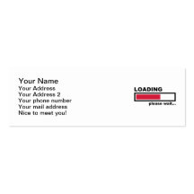 Loading please wait business card