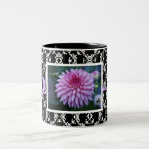 Lobaughs Dahlias Elegant Floral Damask Gift Mug