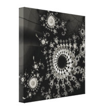 L'obscurité se développe en spirales fractale impressions sur toile