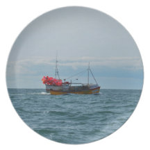 Lobster Boat Amanda Jane Party Plate